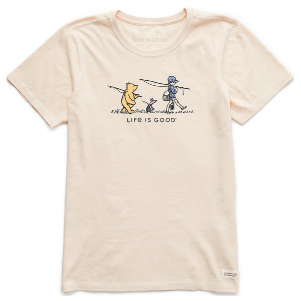 life is good Women's Gone Fishin' Winnie Short Sleeve Crusher Tee