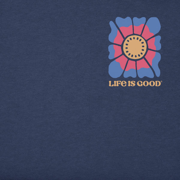 Life Is Good Women's Good Vibes Floral Diamond Simply True Fleece Zip Hoodie