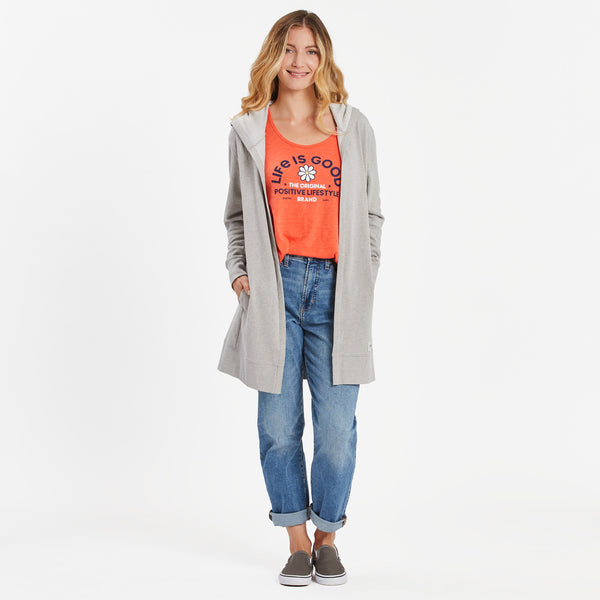 Life Is Good Women's Good Vibes Wordmark Beyond Hip French Terry Tunic