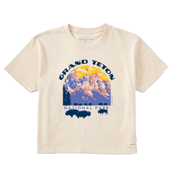 Life Is Good Women's Grand Tetons Short Sleeve Crusher Boxy Tee