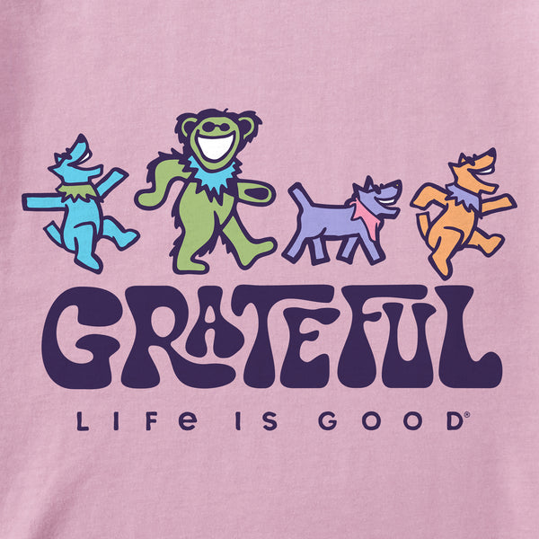 Life Is Good Women's Grateful Dancers Short Sleeve Crusher Boxy Tee