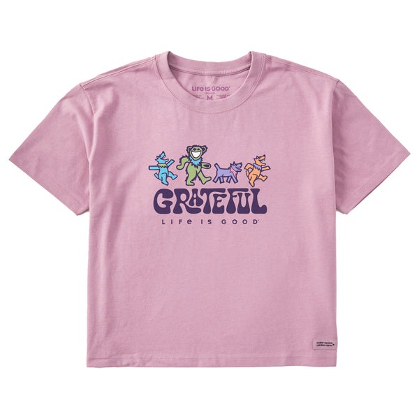 life is good Women's Grateful Dancers Short Sleeve Crusher Boxy Tee