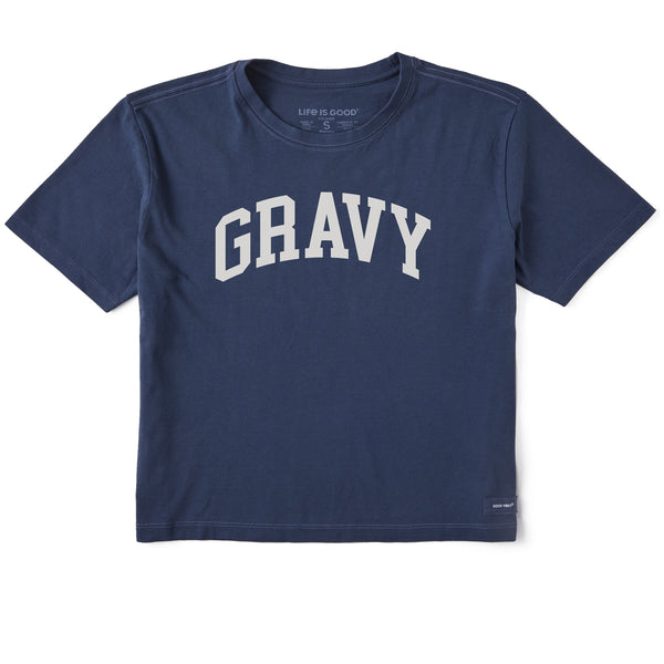 life is good Women's Gravy Athletic Arch Short Sleeve Crusher Boxy Tee