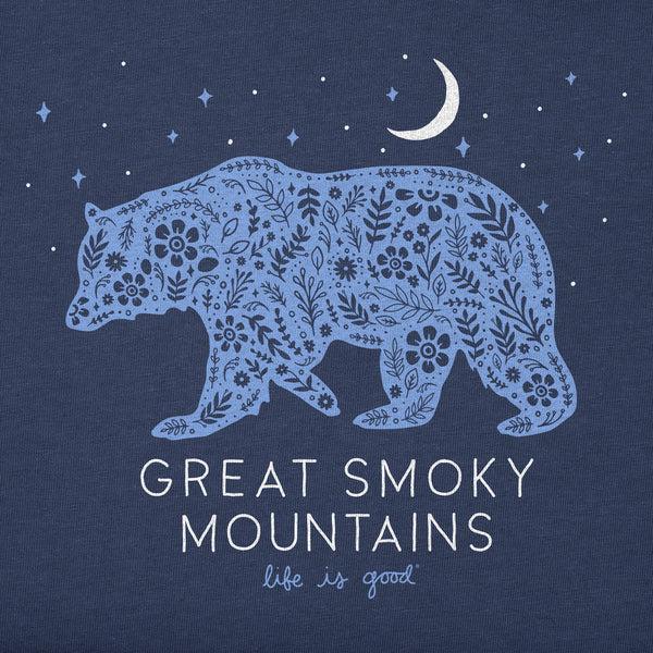 Life Is Good Women's Great Smoky Mountains Bear Short Sleeve Tee