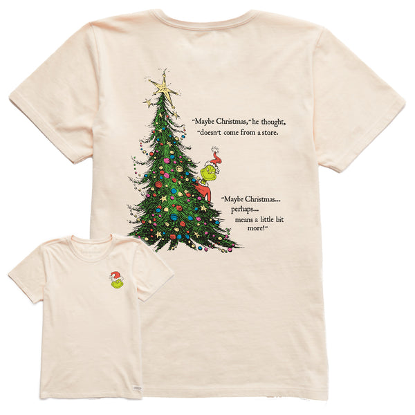 life is good Women's Grinch Christmas Means More Short Sleeve Crusher Tee