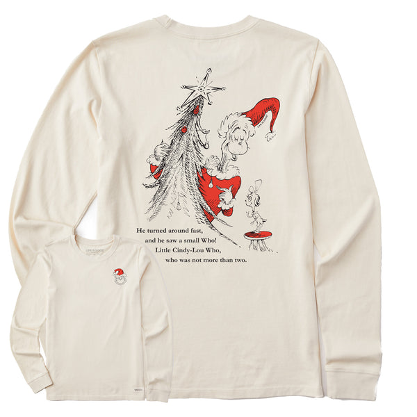 life is good Women's Grinch Christmas Tree w Cindy Long Sleeve Crusher Tee