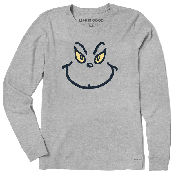 Life Is Good Women's Grinch Grin Long Sleeve Crusher Tee