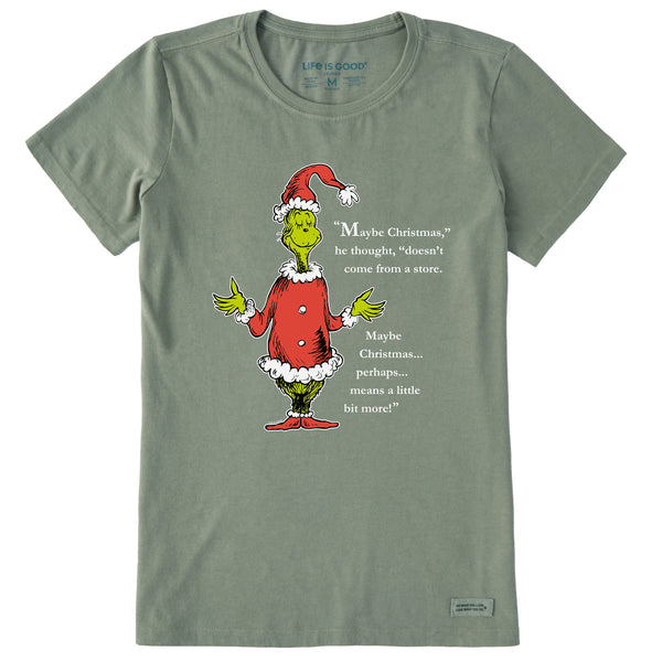life is good Women's Grinch Meaning of Christmas Short Sleeve Crusher Tee