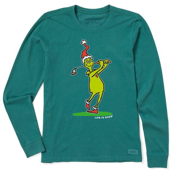 Life Is Good Women's Grinch Mulligan Hooligan Long Sleeve Crusher Tee