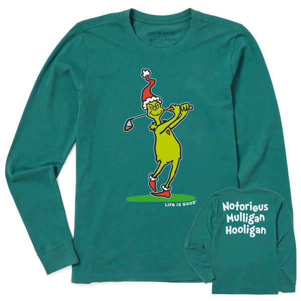 life is good Women's Grinch Mulligan Hooligan Long Sleeve Crusher Tee