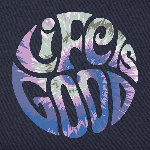 Life Is Good Women's Groovy Tie Dye LIG Crusher-FLEX Boxy Hoodie