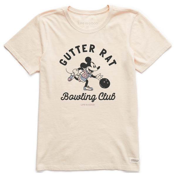 life is good Women's Gutter Rat Bowling Club Short Sleeve Crusher Tee