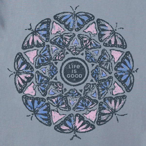 Life Is Good Women's Hand Drawn Butterfly Mandala Crusher-FLEX Hoodie Tunic