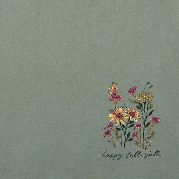 Life Is Good Women's Happy Sunflowers Long Sleeve Crusher Tee