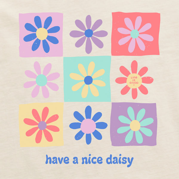 Life Is Good Women's Have A Nice Daisy Squares Simply True Fleece Zip Hoodie