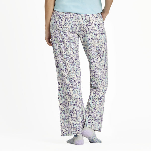 Life Is Good Women's Heart Of Dogs Pattern Snuggle Up Sleep Pant