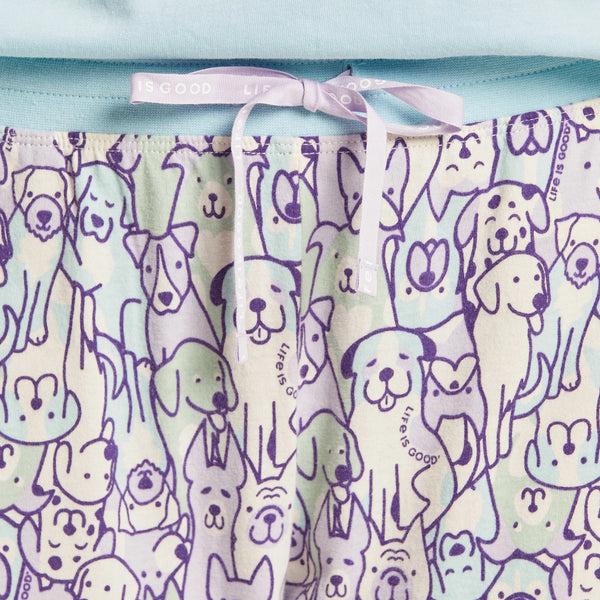 Life Is Good Women's Heart Of Dogs Pattern Snuggle Up Sleep Pant