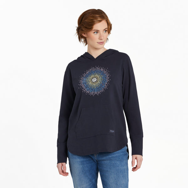 life is good Women's Heart Rays Crusher-FLEX Hoodie Tunic