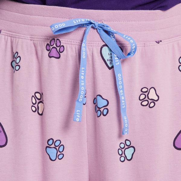 Life Is Good Women's Hearts And Paws Pattern Snuggle Up Sleep Pant