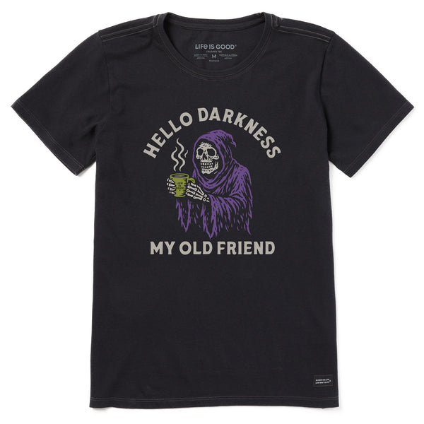 Life Is Good Women's Hello Darkness Reaper Short Sleeve Tee
