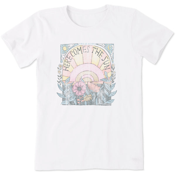 Life Is Good Women's Here Comes The Sun Hippie Short Sleeve Tee