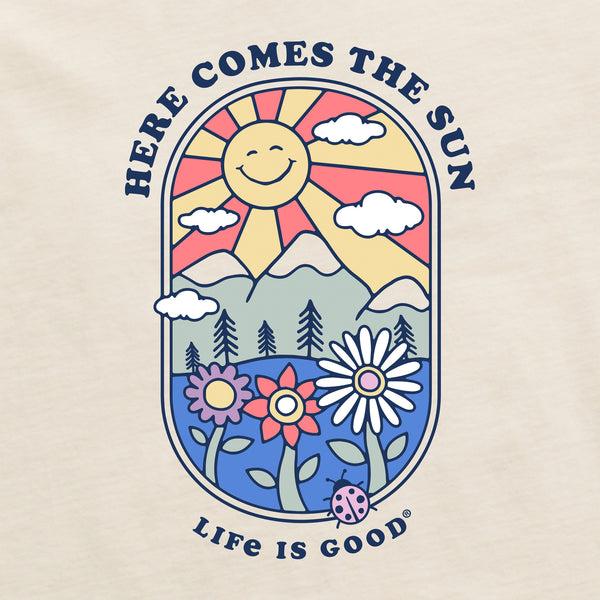 Life Is Good Women's Here Comes The Sun Retro Crusher-FLEX Boxy Hoodie