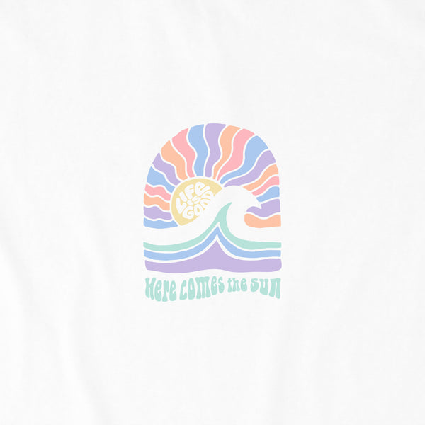 Life Is Good Women's Here Comes The Sunshine Arch Simply True Fleece Hoodie