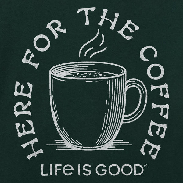 Life Is Good Women's Here For The Coffee Long Sleeve Crusher Vee