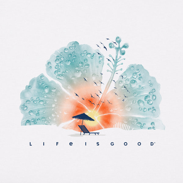 Life Is Good Women's Hibiscus Beach Short Sleeve Tee