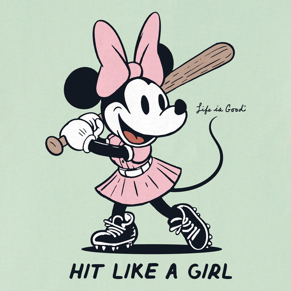 Life Is Good Women's Hit Like A Girl Short Sleeve Crusher Tee
