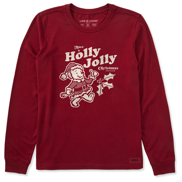 life is good Women's Holly Jolly Winnie Long Sleeve Crusher Tee