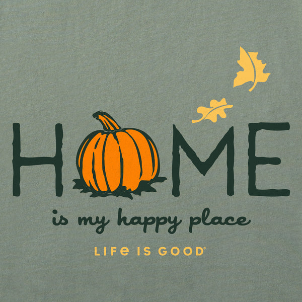Life Is Good Women's Home Is My Happy Place Fall Long Sleeve Crusher Vee