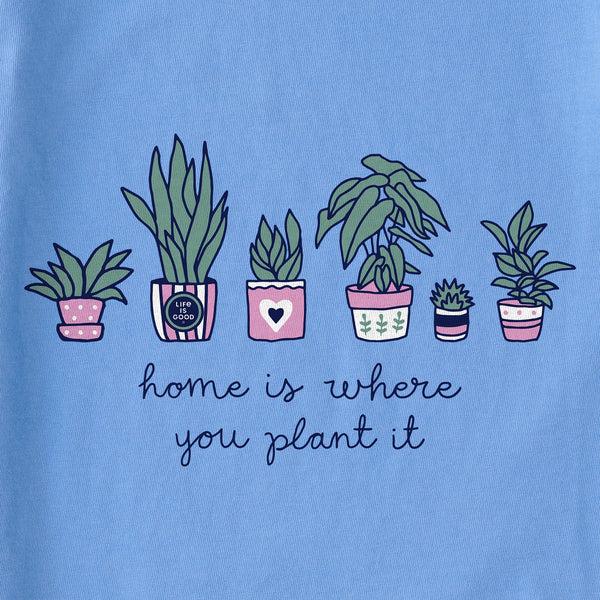 Life Is Good Women's Home Is Where You Plant It Short Sleeve Crusher-LITE Vee