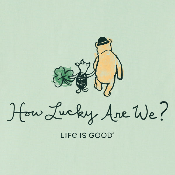 Life Is Good Women's How Lucky Are We Short Sleeve Crusher Tee