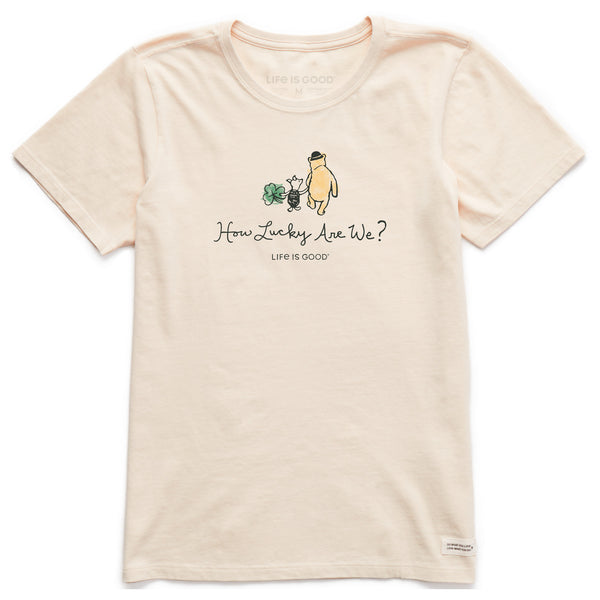 Life Is Good Women's How Lucky Are We Short Sleeve Crusher Tee