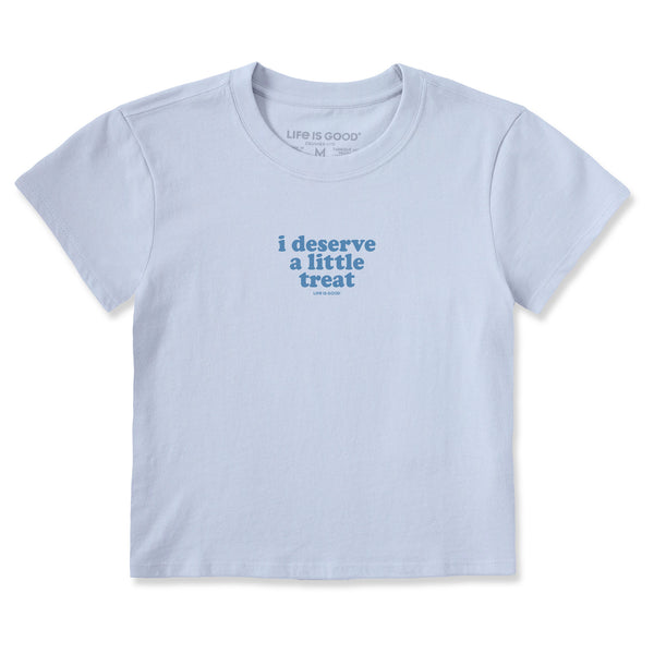 life is good Women's I Deserve A Little Treat Crusher-LITE Shrunken Tee