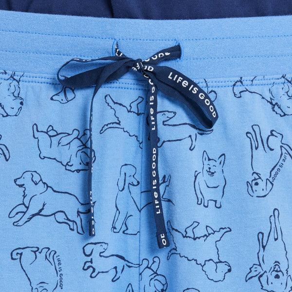 Life Is Good Women's Inkbrush Dog Pattern Snuggle Up Sleep Short