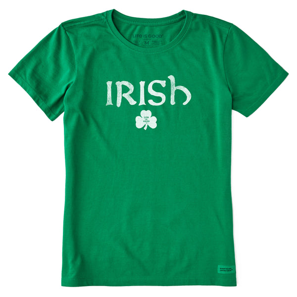 life is good Women's Irish Clover 2 Short Sleeve Crusher Tee