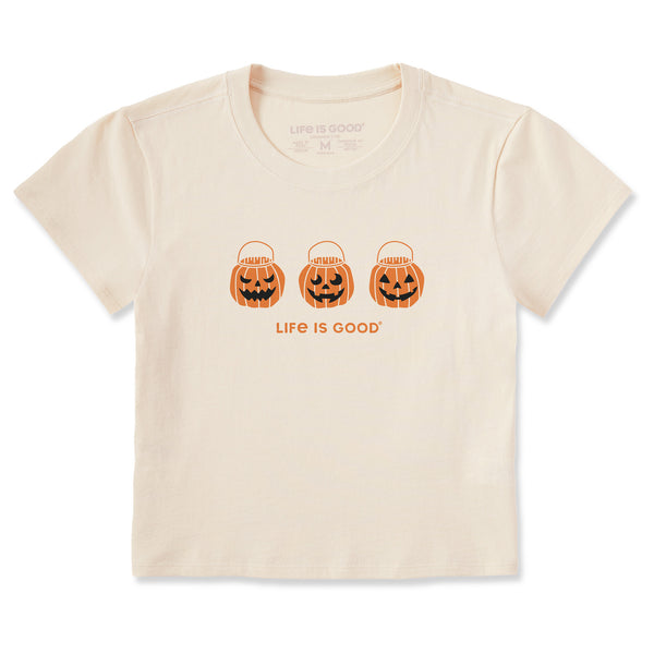 Life Is Good Women's Jack O Lantern Trio Crusher-LITE Shrunken Tee