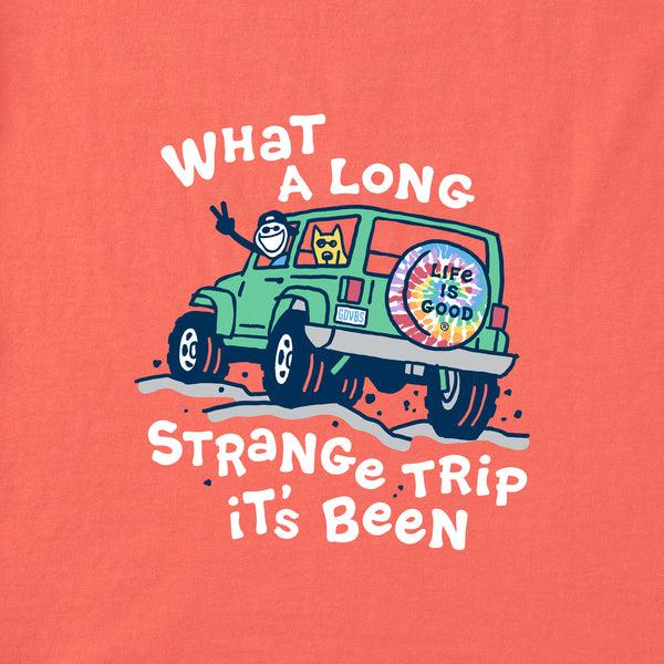 Life Is Good Women's Jake And Rocket Strange Trip Short Sleeve Crusher Tee