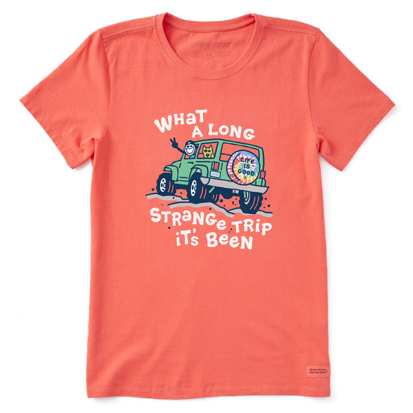 life is good Women's Jake and Rocket Strange Trip Short Sleeve Crusher Tee