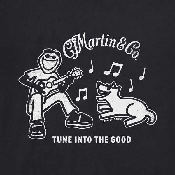 Life Is Good Women's Jake U0026 Rocket Martin Guitar Short Sleeve Crusher Tee