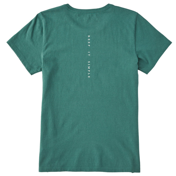 Life Is Good Women's Keep It Simple Little Flower Short Sleeve Crusher Tee