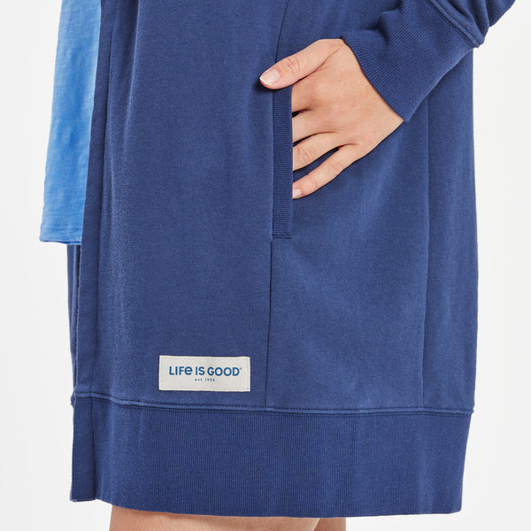 Life Is Good Women's Keep It Simple Wordmark Beyond Hip French Terry Tunic