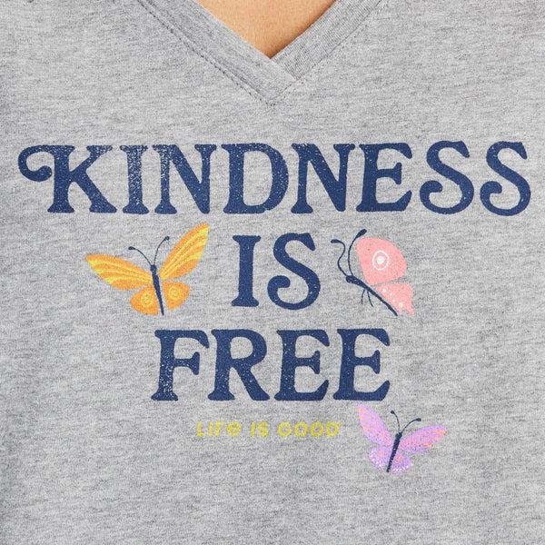 Life Is Good Women's Kind Butterflies Snuggle Up Relaxed Sleep Vee