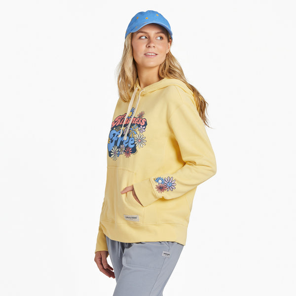 life is good Women's Kindness is Free Daisies Simply True Fleece Hoodie