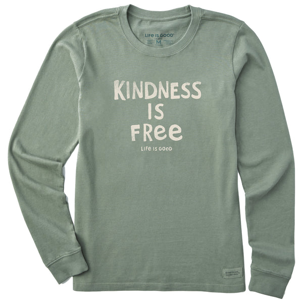 Life Is Good Women's Kindness Is Free Long Sleeve Crusher Tee