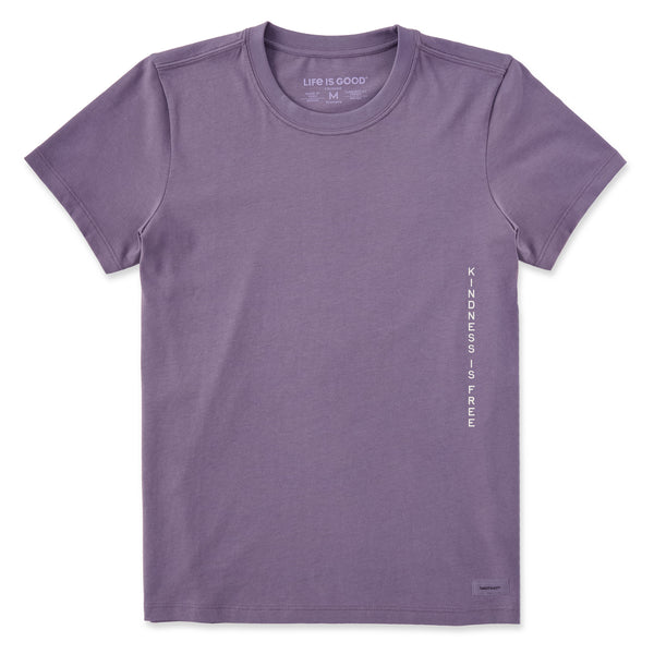 life is good Women's Kindness is Free Message Short Sleeve Crusher Tee