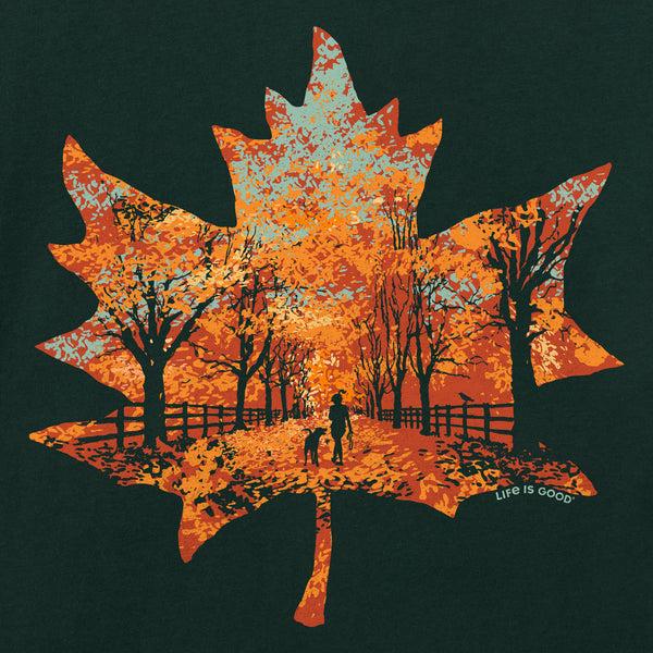 Life Is Good Women's Leaf Your Worries Behind Long Sleeve Crusher Tee