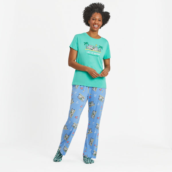 Life Is Good Women's Let It Snow Camper Lightweight Sleep Tee